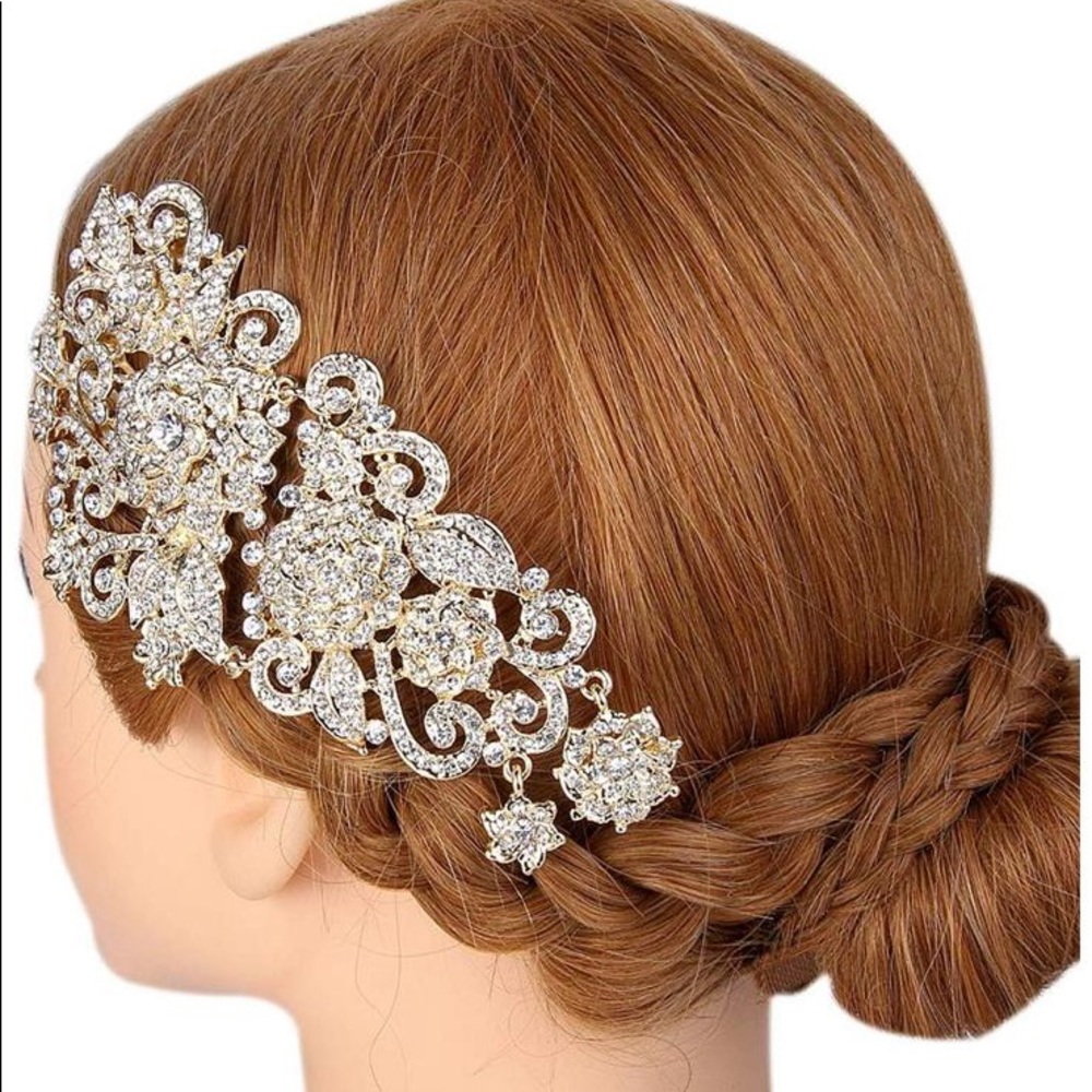 Iridescent Crystal Hair Comb